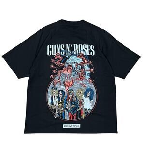 Primitive Skateboarding Guns N' Roses T-Shirt Kanji Skulls Oversized Medium